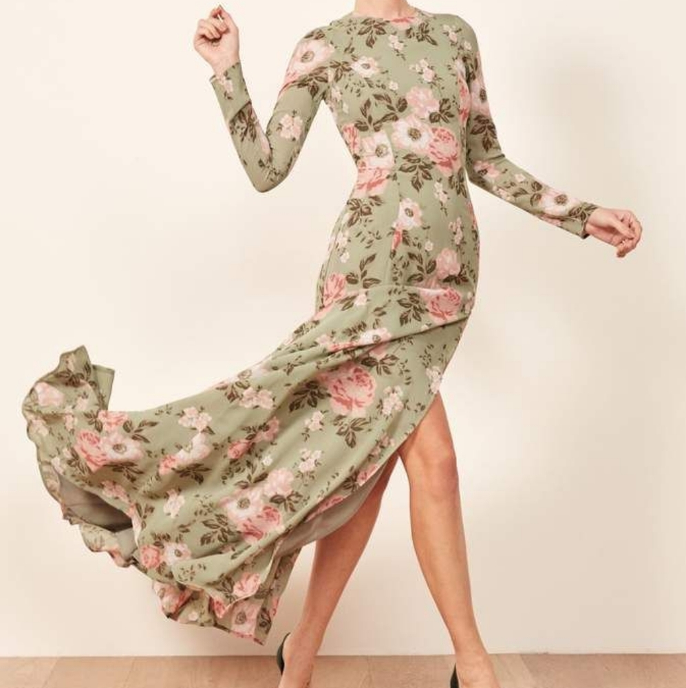 Reformation Carmel Dress | Green Floral
